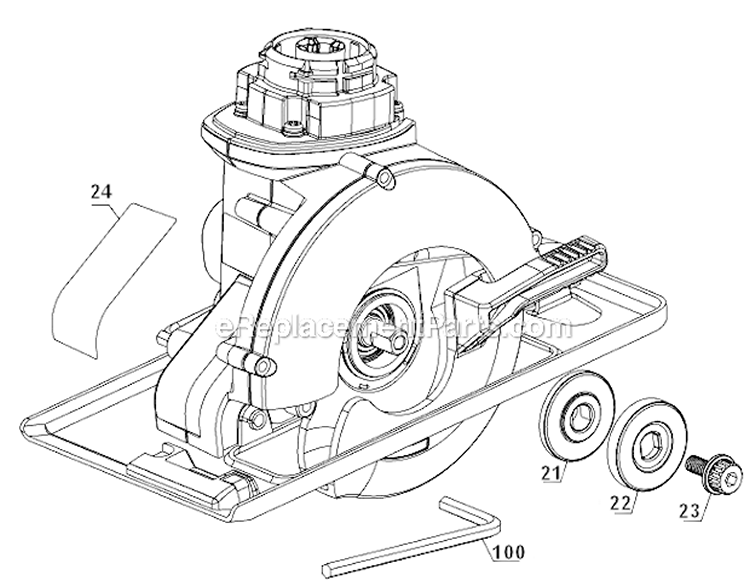 Page A Diagram and Parts List for BDCMTTS Type 1 Black and Decker Circular Saw